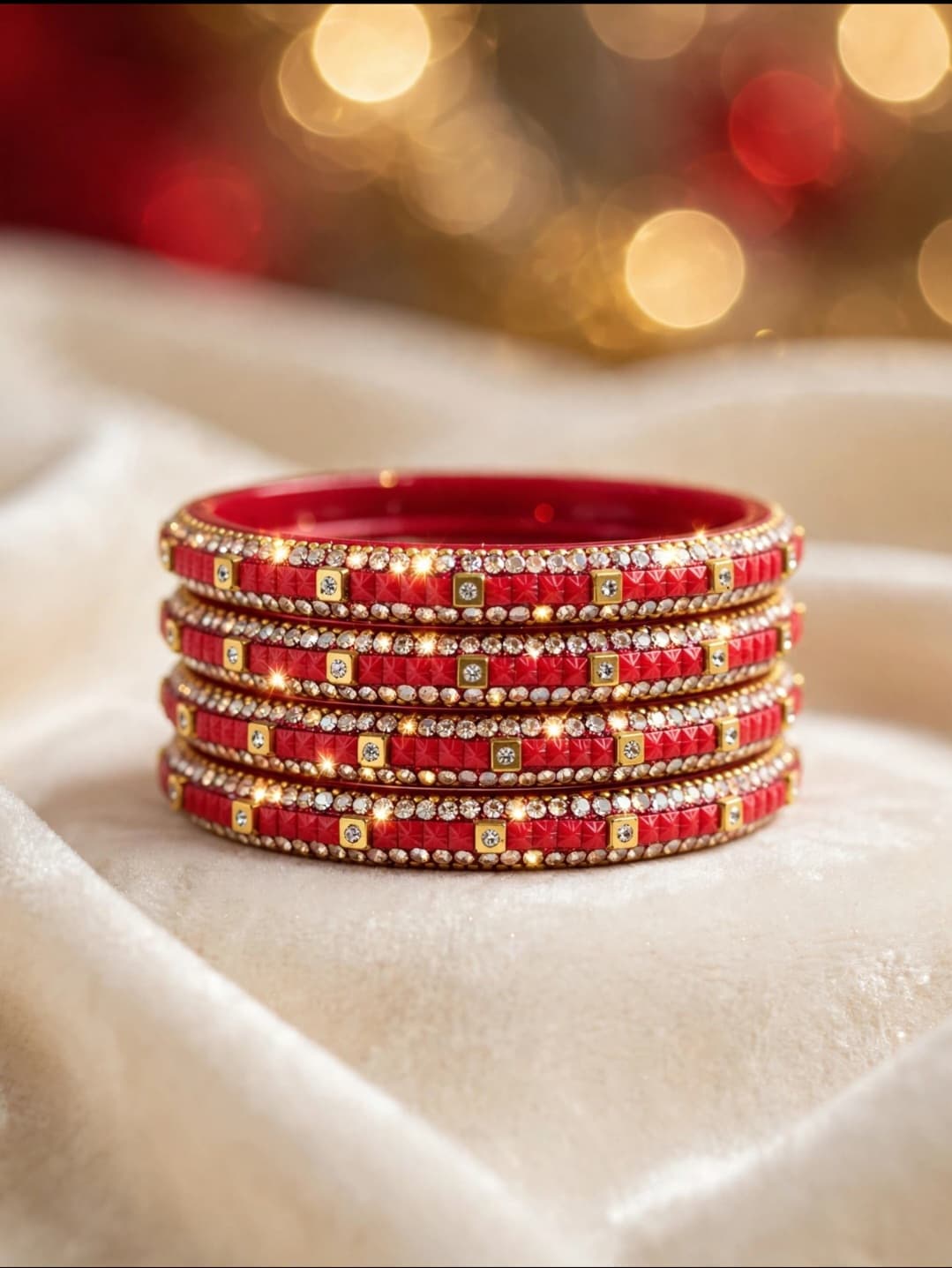 Ruby Radiance Bangle Set