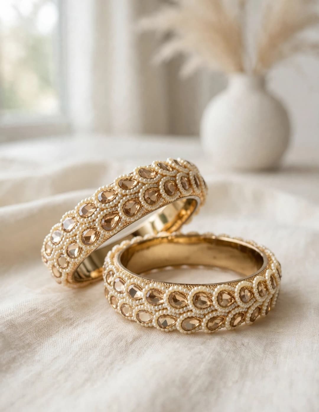 Golden Leaf Kundan Kada