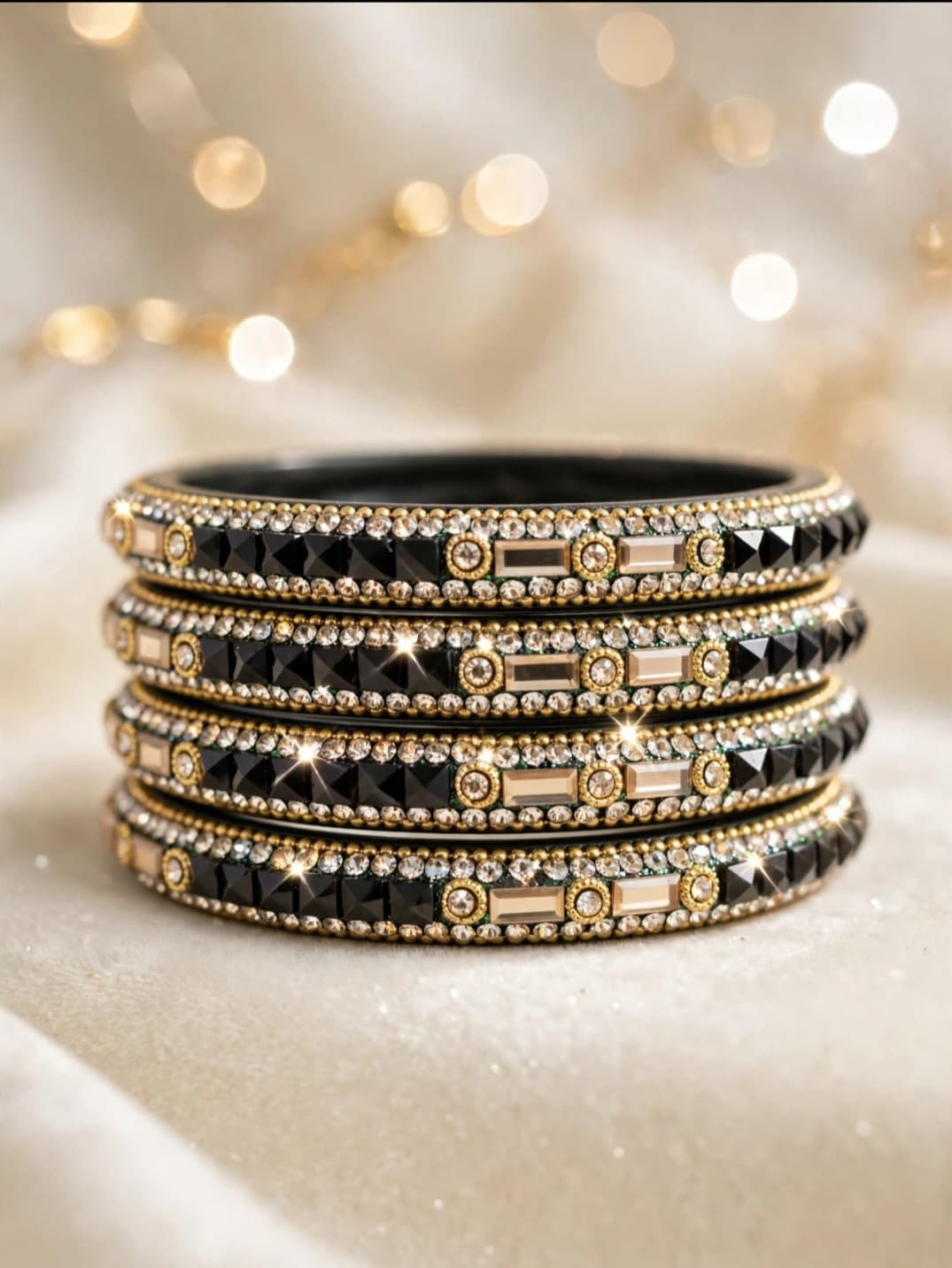 Dark Olive Sparkle Set of 4