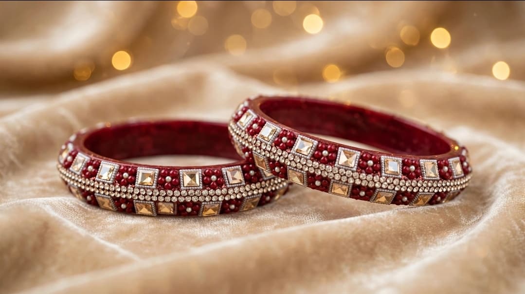 Classic Bandhej Style Kada Set of 2