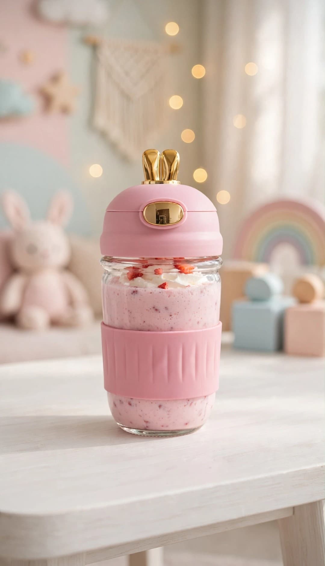 Pink Rabbit Sipper