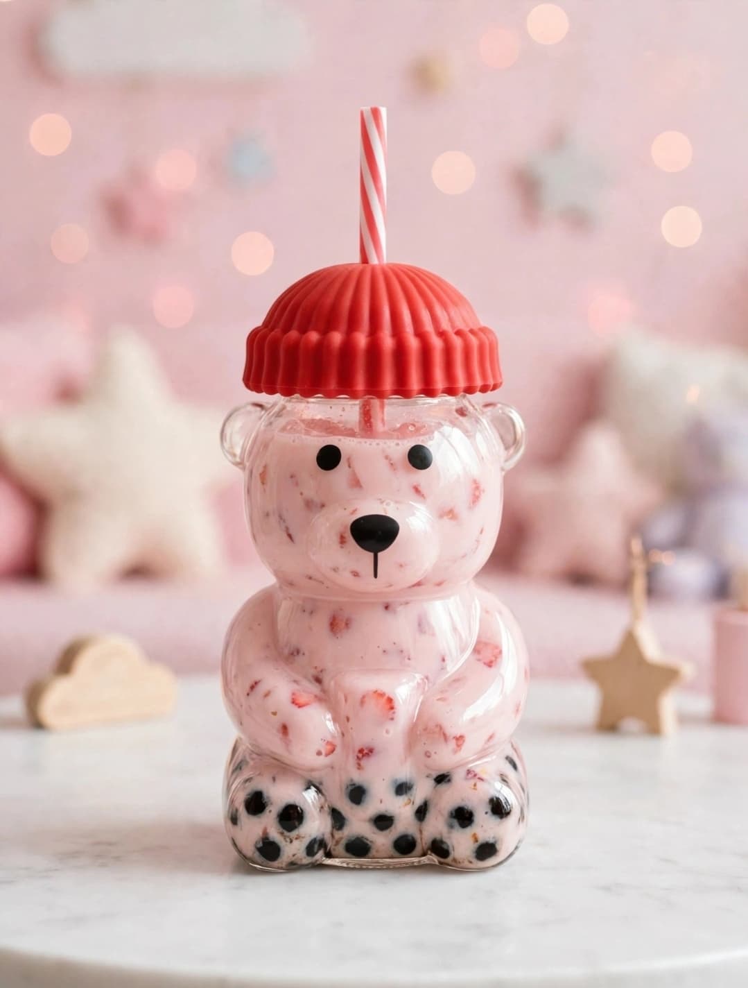 Teddy Bear Sipper — Ruby Red